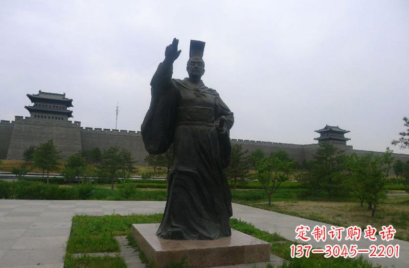 保定铜雕秦始皇古代名人雕塑