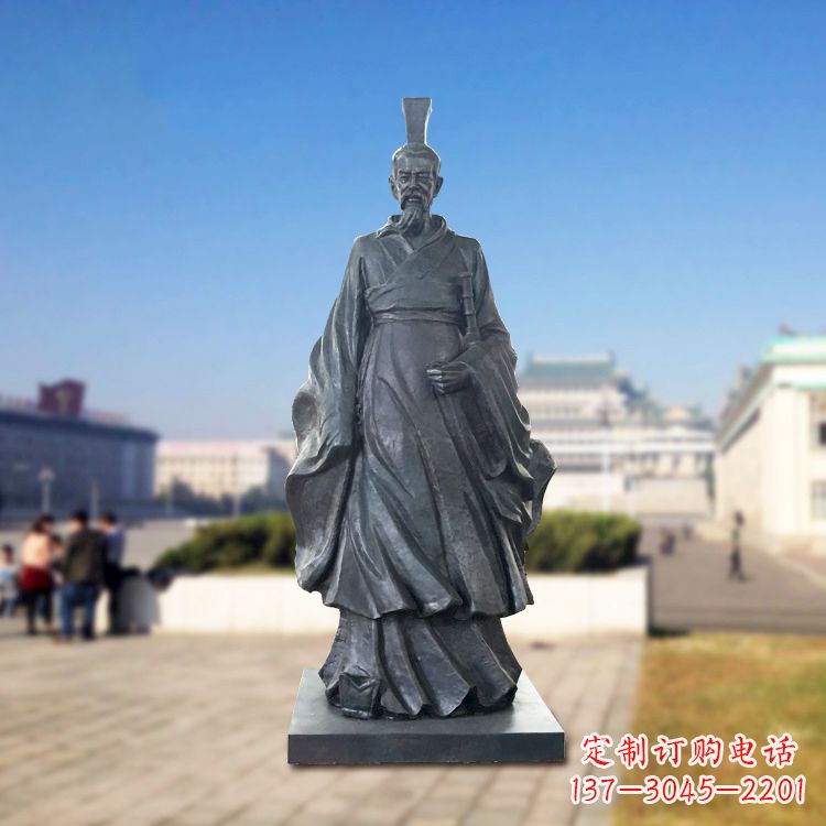 保定铜雕屈原塑像