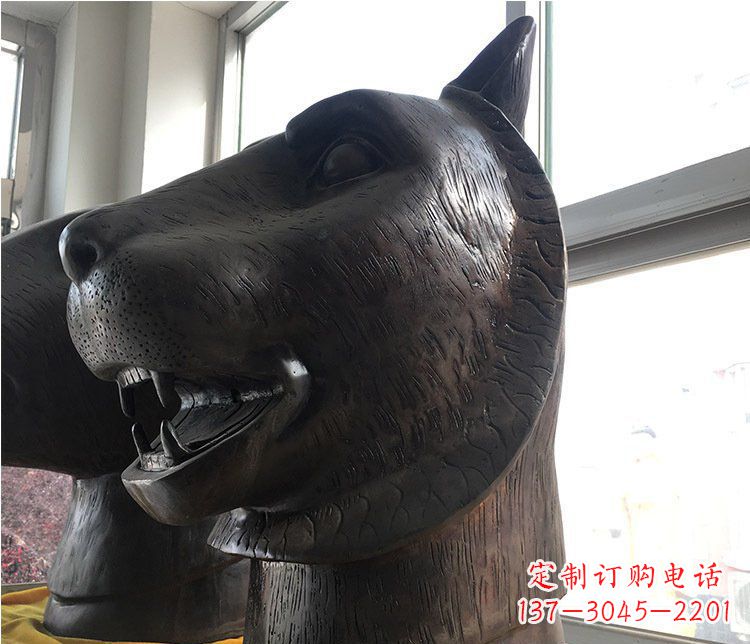 保定铜雕生肖动物头像雕塑摆件