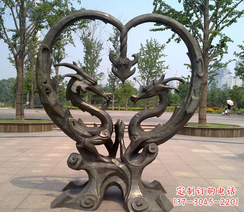 保定铜雕双龙戏珠