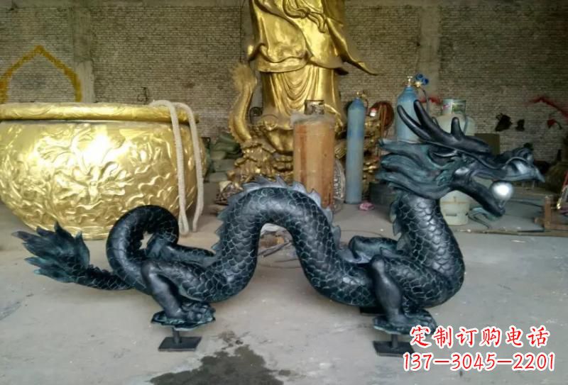 保定铜雕双龙戏珠222