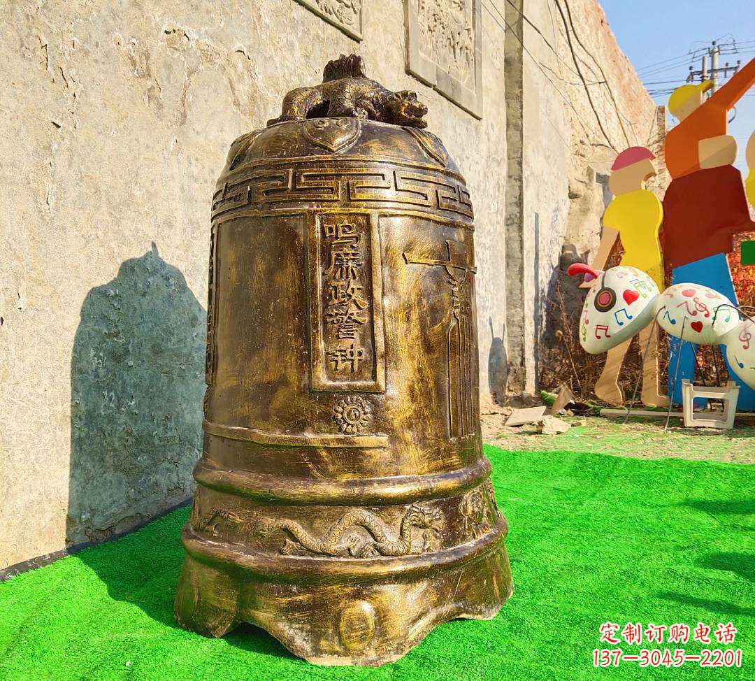 保定铜雕寺庙警钟雕塑摆件