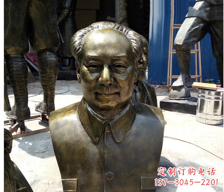 保定铜雕伟人毛主席胸像
