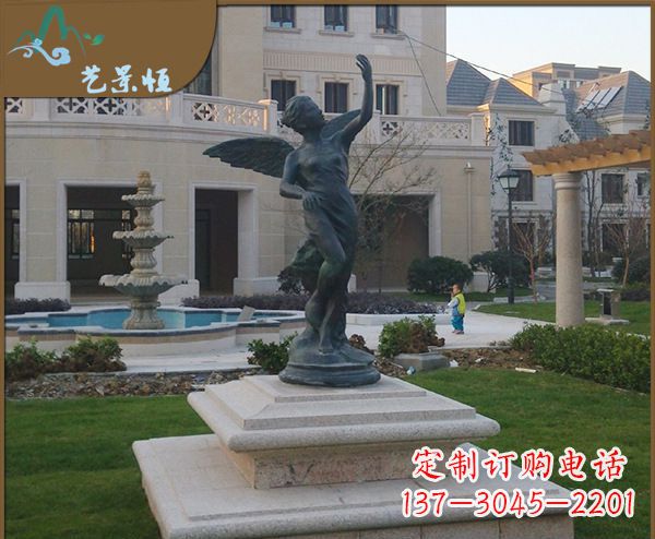 保定铜雕西方天使人物雕塑1