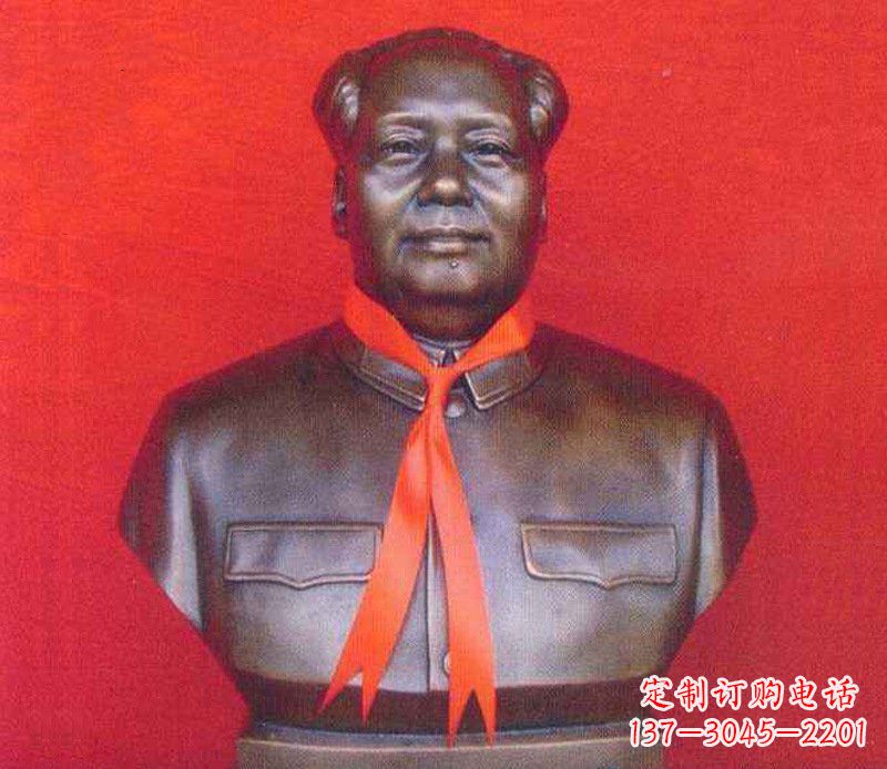 保定铜雕校园红领巾主席雕塑摆件