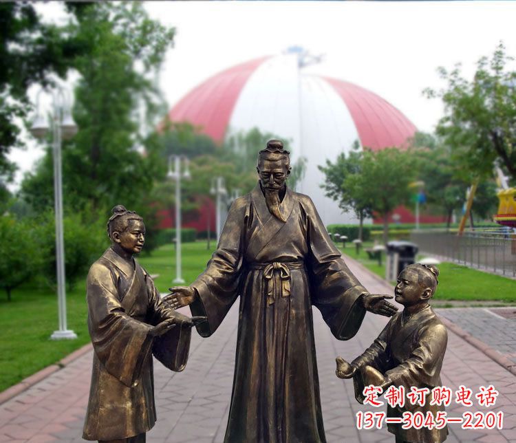 保定铜雕园林孔融让梨