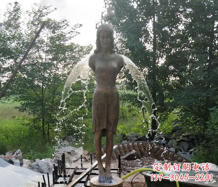 保定铜雕园林天使雕塑摆件