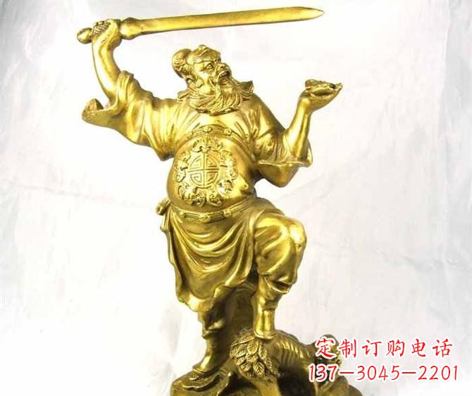 保定铜雕赵公明古代人物雕塑