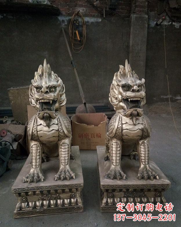 保定铜雕镇宅麒麟