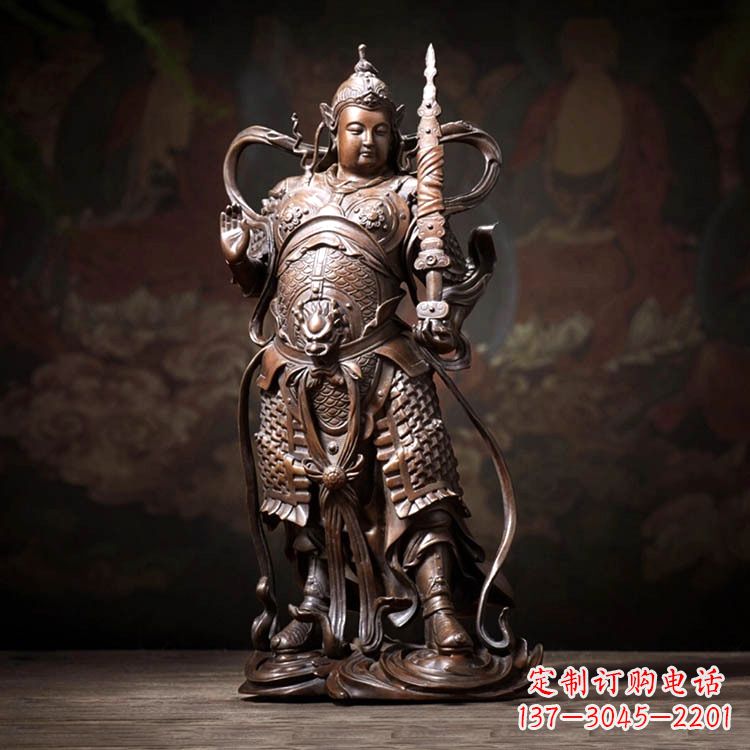 保定托塔李靖天王铜雕