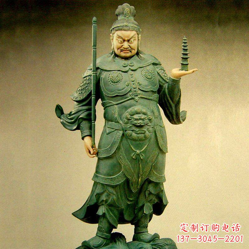 保定托塔天王彩绘雕塑