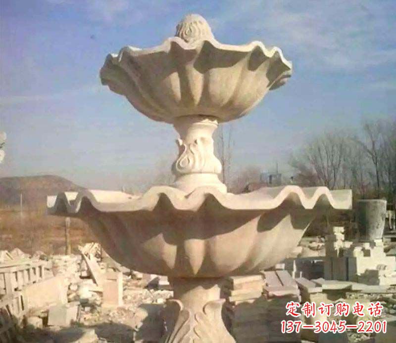保定晚霞红大型喷泉石雕