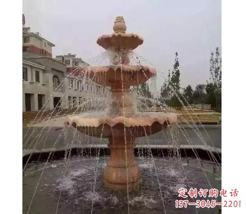 保定晚霞红喷泉雕塑