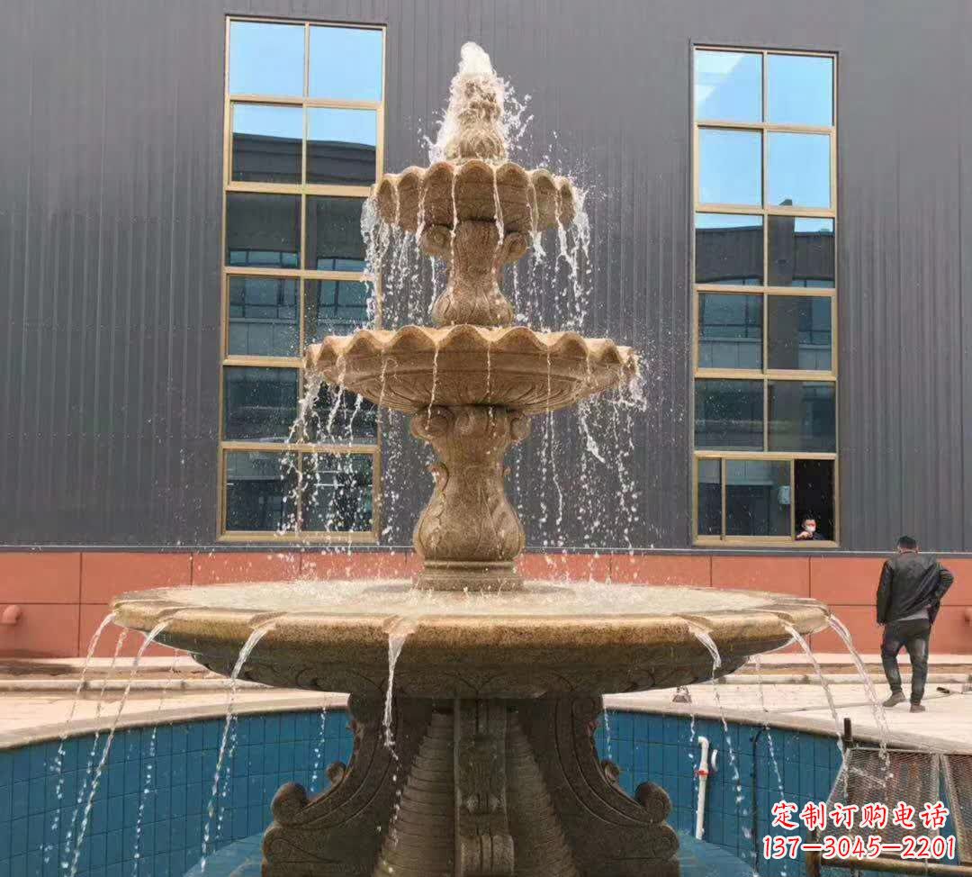 保定晚霞红三层音乐喷泉
