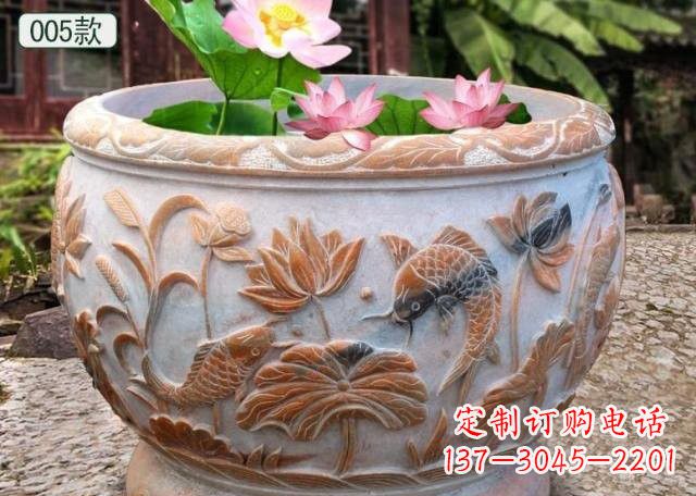 保定晚霞红水缸鱼缸雕塑