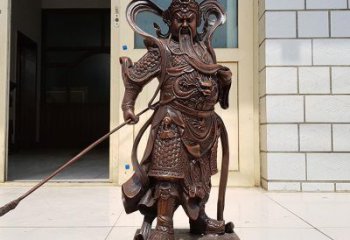 保定唯美古典风格关公铜雕像