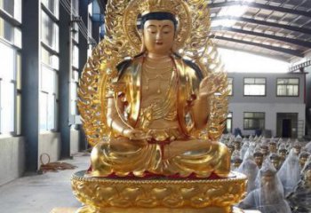保定手工精雕如来佛塑像