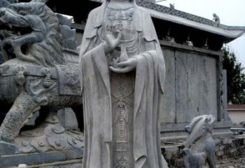 保定青石仿古观音雕像|传承古代神话传统