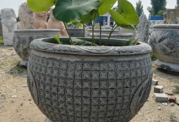 保定荷花鱼石雕塑，精美雕塑展现浪漫情怀
