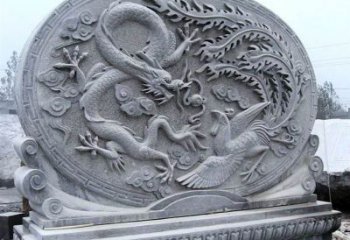 保定青石古典美——龙凤呈祥雕塑