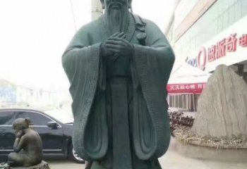 保定精美的青铜孔子雕像