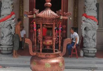 保定精致全铜小香炉雕塑