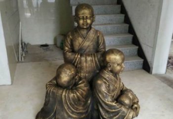 保定中国领雕塑推出的金色佛祖三像是一件令人惊…