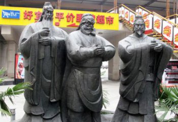 保定铭记经典：三国英雄关羽雕塑