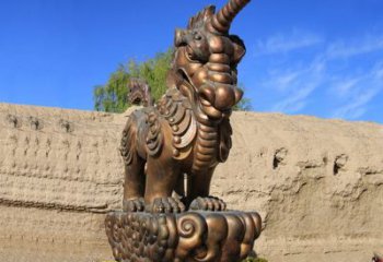 保定神兽獬豸古铜雕塑摆件