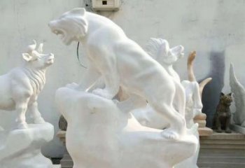 保定中领雕塑：汉白玉老虎雕塑