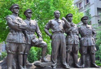 保定名人元帅铜雕，让你永久记住他们