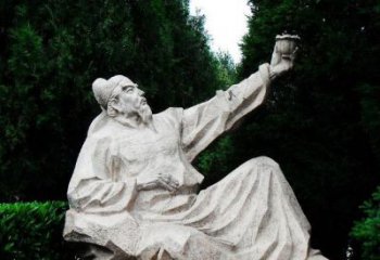 保定百花齐放的李白雕塑