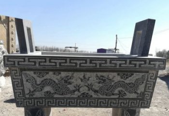 保定寺庙墓地祭祀四足方鼎，青石仿古石雕香炉