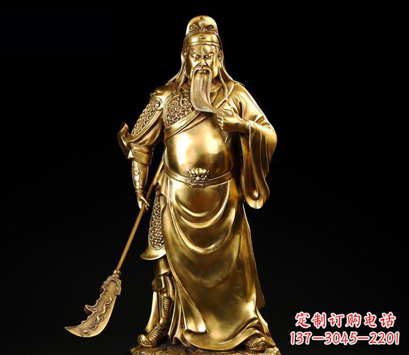 保定武圣握刀关公铜雕