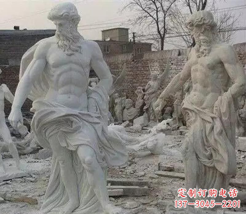 保定西方阿基米德人物石雕