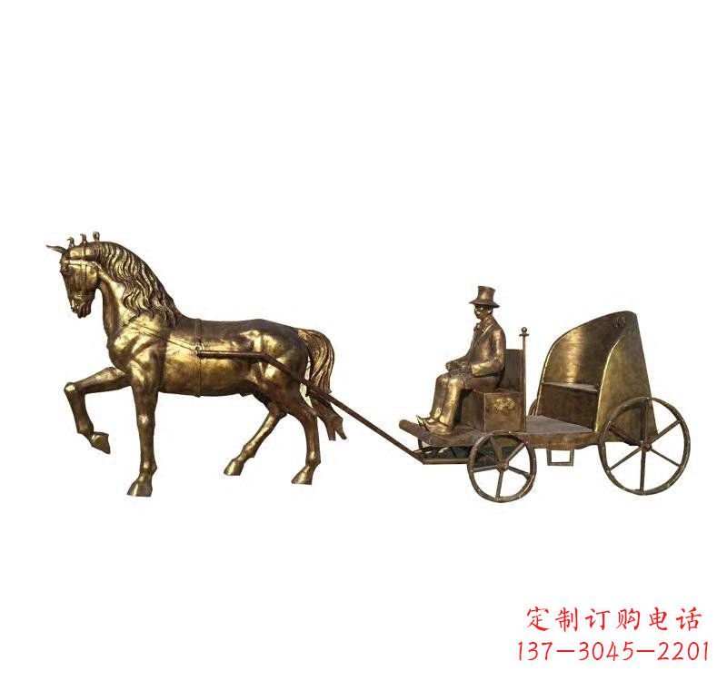 保定西方马车铜雕
