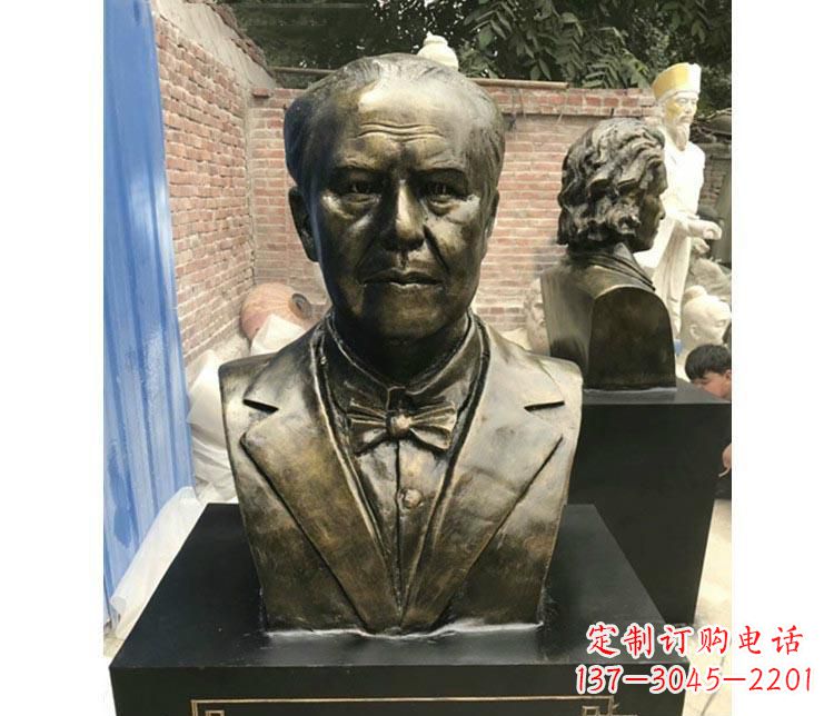 保定西方名人爱迪生胸像铜雕