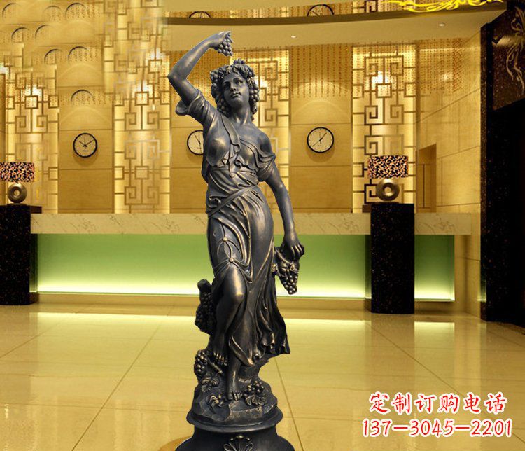 保定西方女人别墅景观铜雕塑 (2)