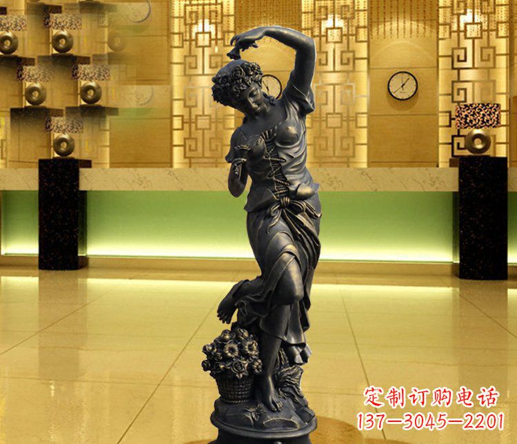 保定西方女人别墅景观铜雕