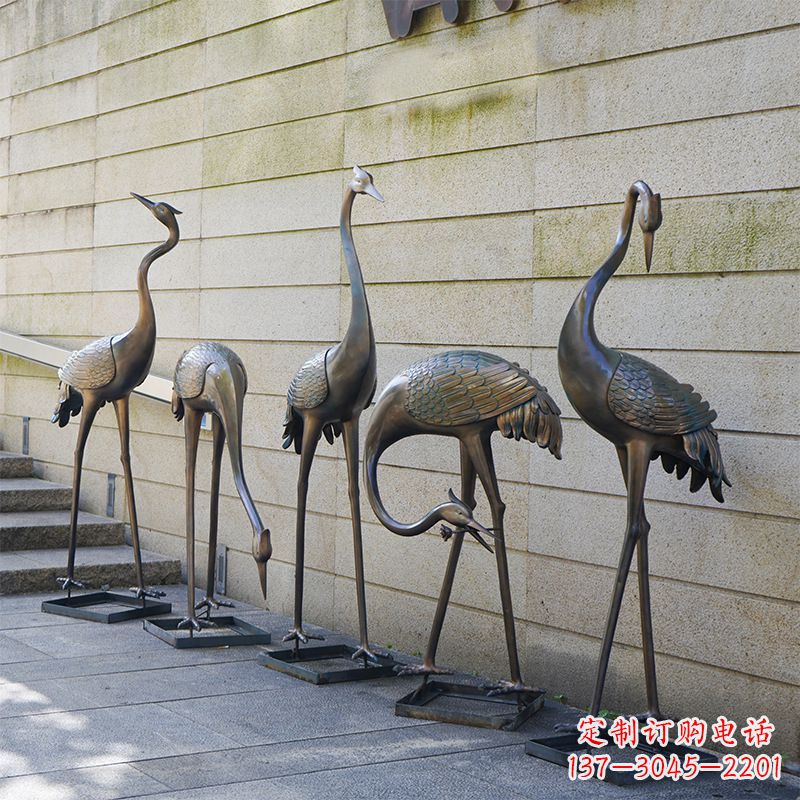 保定仙鹤不锈钢雕塑