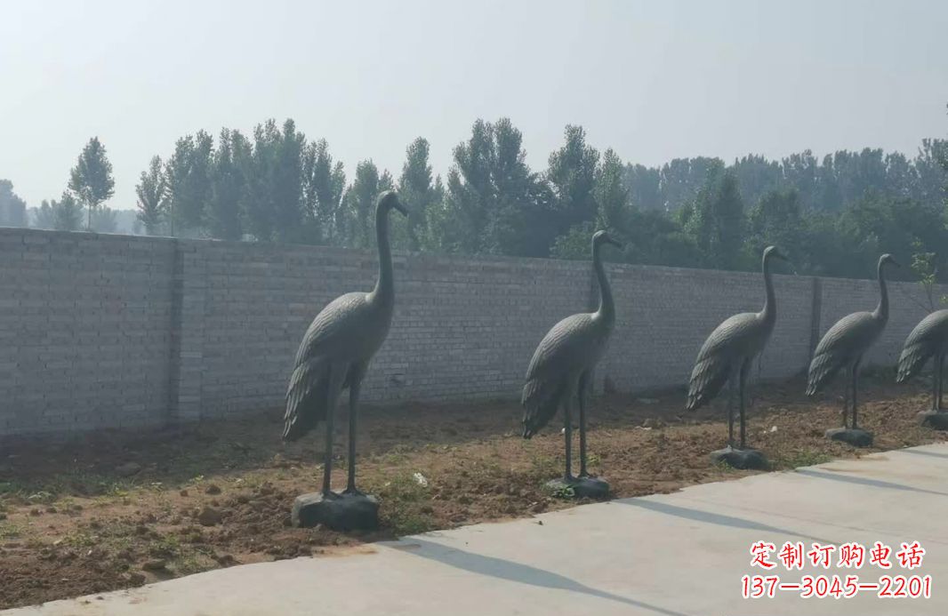 保定仙鹤抽象铜雕