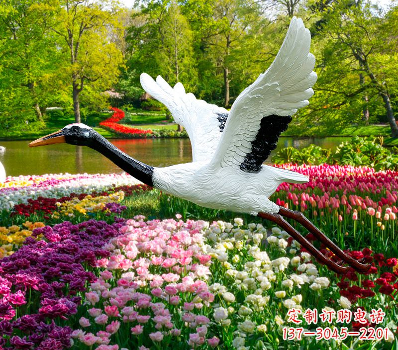 保定仙鹤雕塑灯