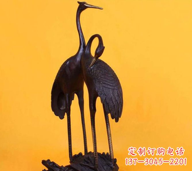 保定仙鹤雕塑铜
