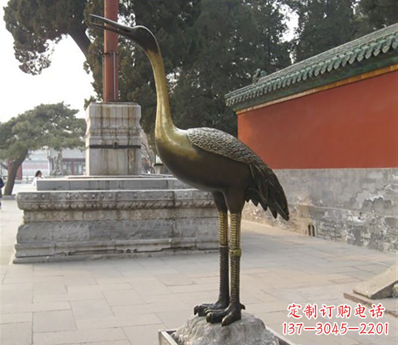 保定仙鹤动物铜雕 (2)