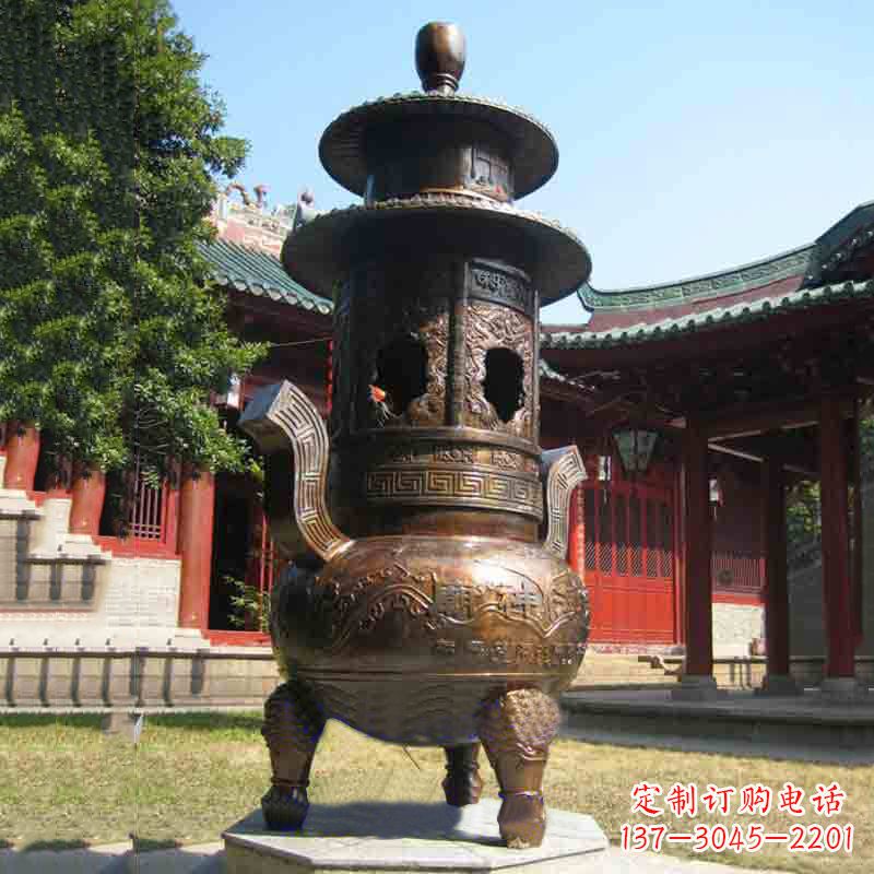 保定现代铜制香炉铜雕香炉