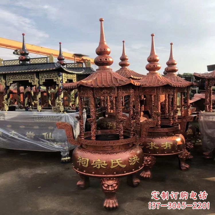 保定香炉铜雕