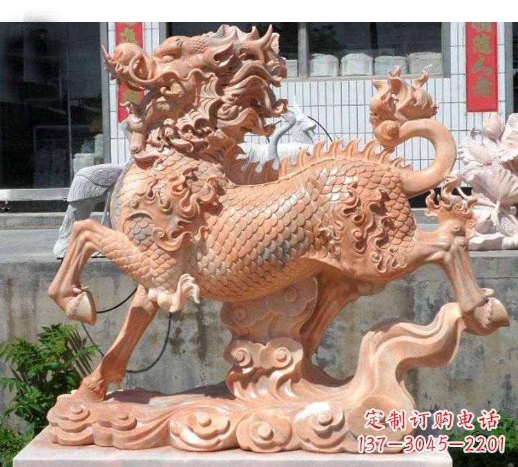 保定祥云麒麟石雕