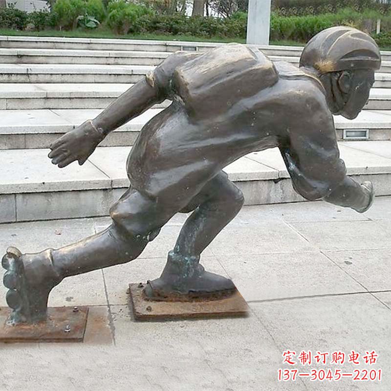 保定小孩滑旱冰广场人物运动雕塑