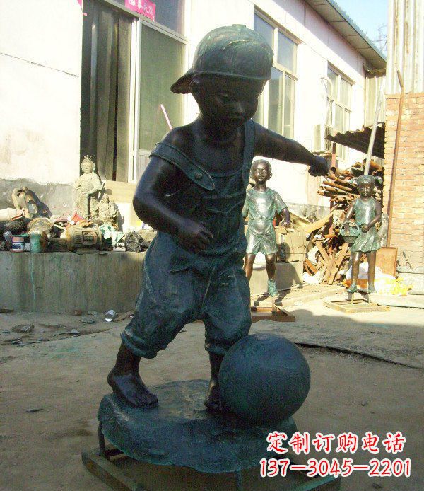 保定小孩玩耍青铜人物铜雕