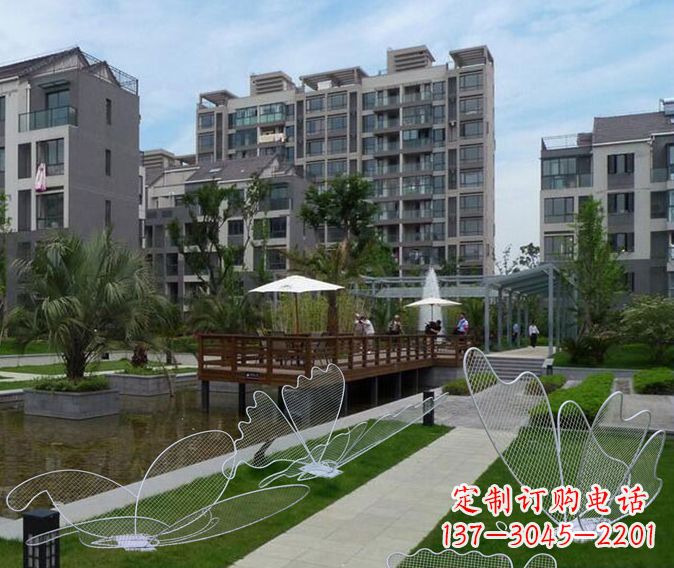 保定小区不锈钢镂空蝴蝶雕塑